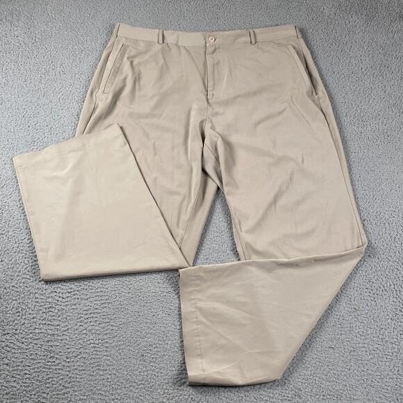 Nike Fit Dry Chino Pants Men's 40x32 Beige Slacks Trouser Formal Business - Picture 1 of 9
